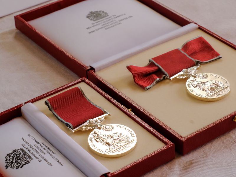 Two British Empire medals side by side.
