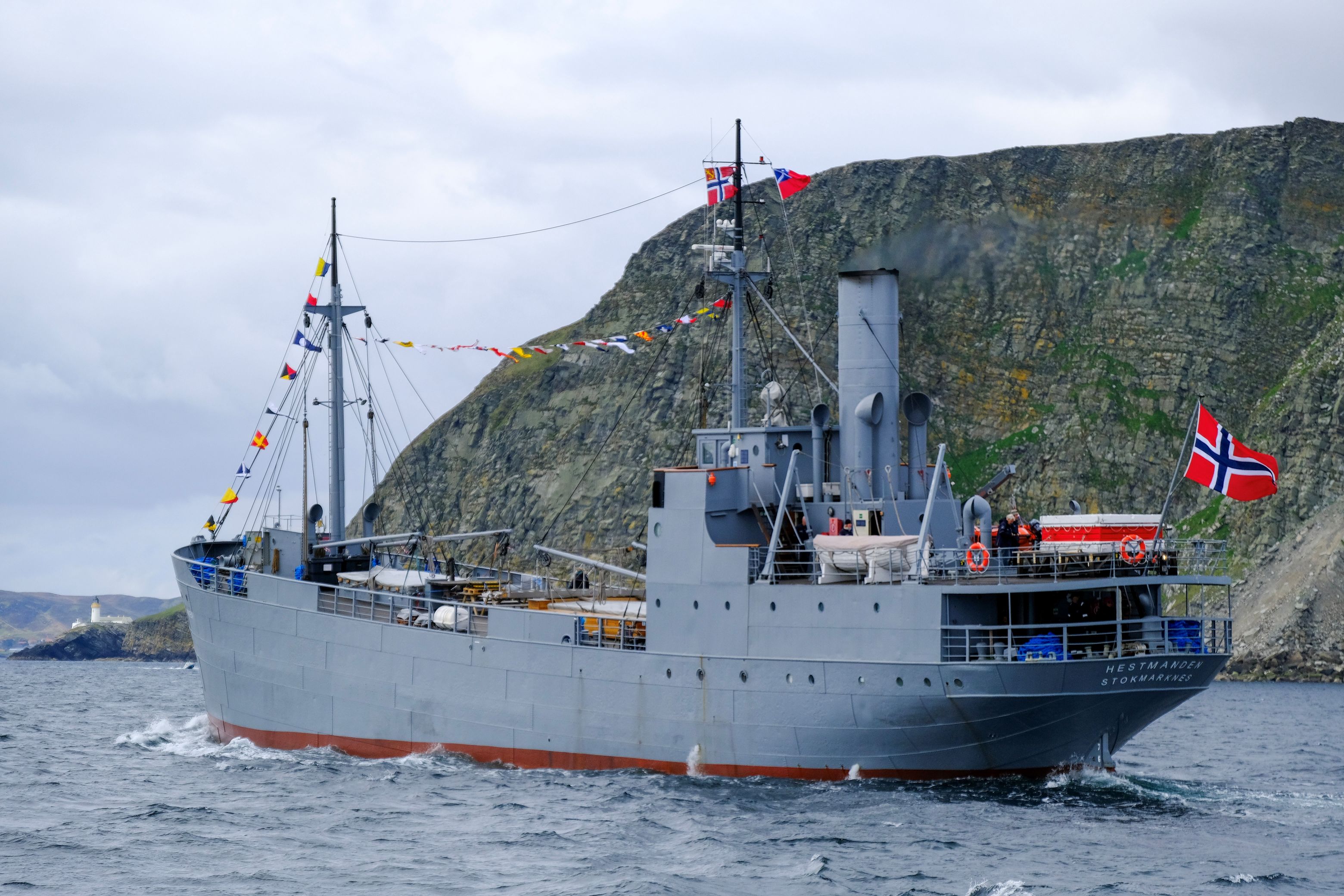 Norwegian Ship Hestmanden at Sea