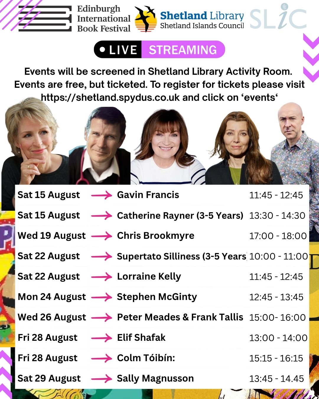 edinburgh international book festival live streaming events at shetland library