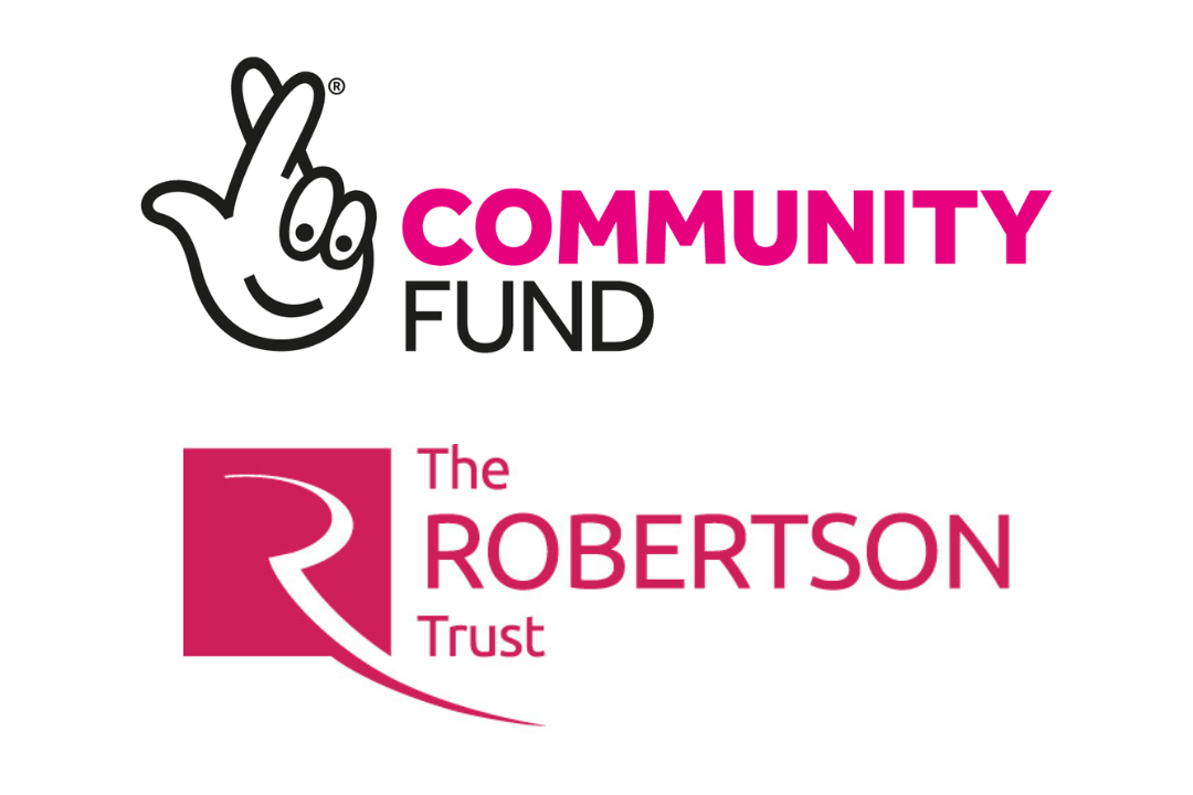 Logos of the National Lottery Community Fund and The Robertson Trust