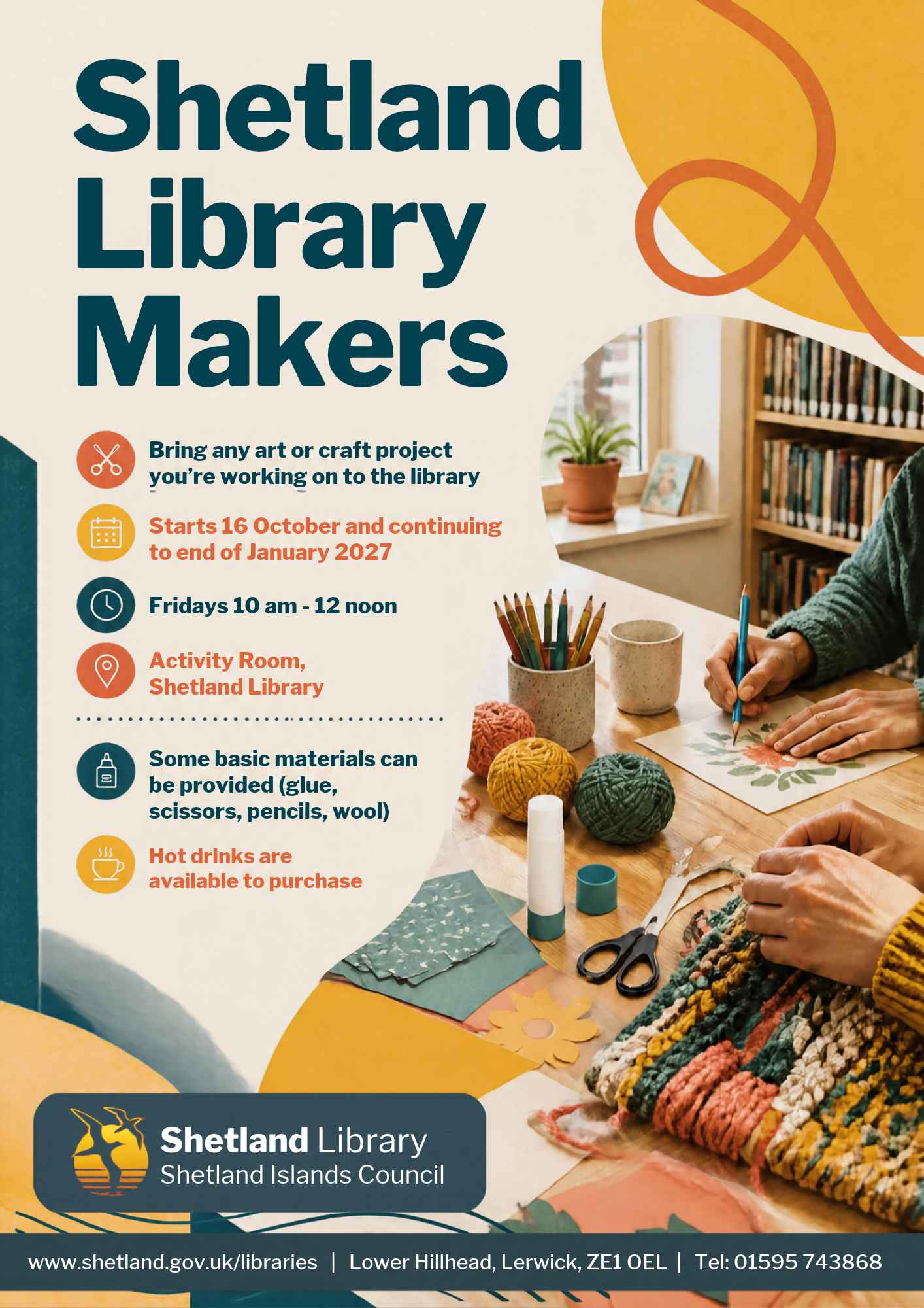 shetland library makers poster