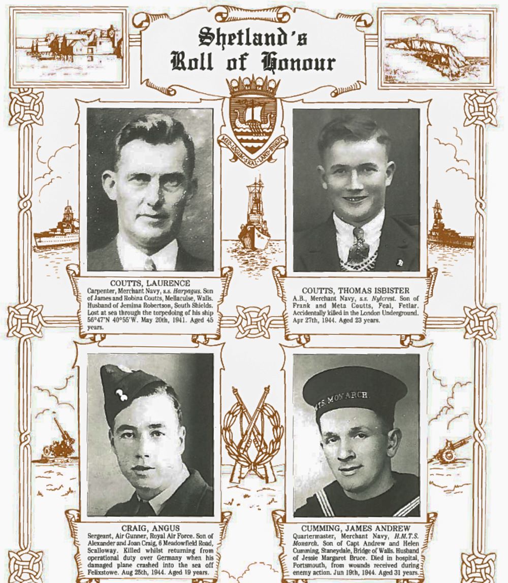 Shetland Roll of Honour WW2 sml