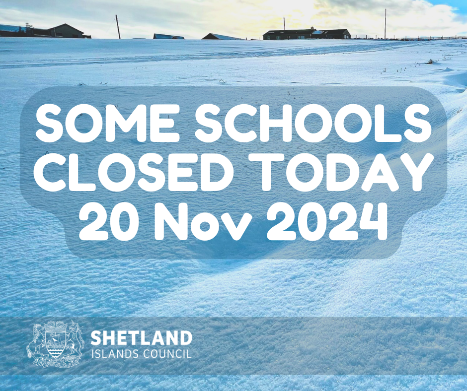 banner saying some schools are closed - 20 Nov 2024