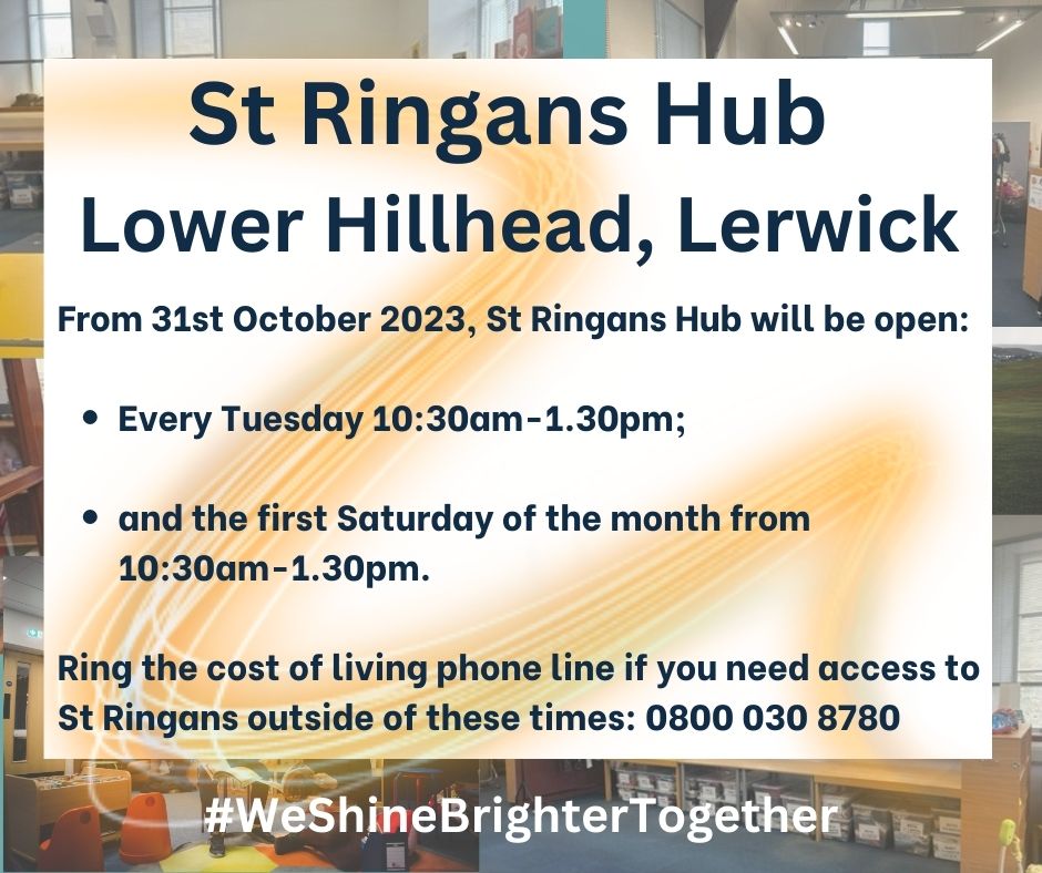 St Ringans Hub Poster, details outlined in text.