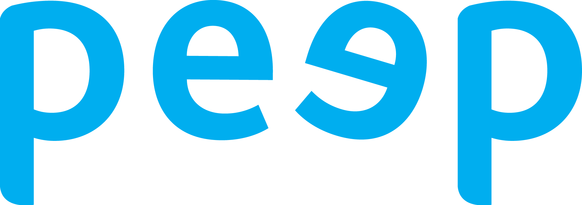 Peep logo cyan 1